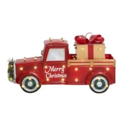Front Page 29 28" LED Truck With Gift Box Sculpture