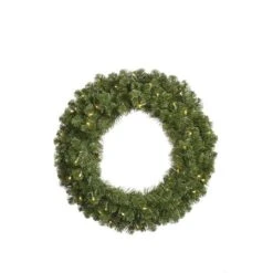 60" Pre-Lit Grand Teton Pine Wreath, Warm White LED Lights
