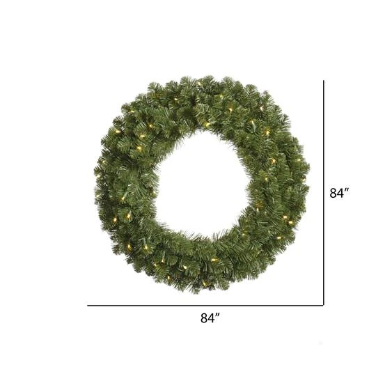 84" Warm White LED Grand Teton Pine Wreath 4 84" Warm White LED Grand Teton Pine Wreath - Image 4