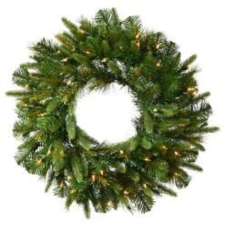 42" Pre-Lit Cashmere Wreath, Warm White Dura-Lit® LED Lights