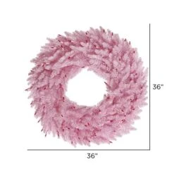 36" Pink Fir Wreath -Northlight Shop D575259S 2