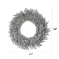 36" Platinum Fir Wreath 7 36" Platinum Fir Wreath -Northlight Shop D575278S 3