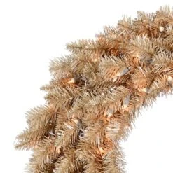30" Clear Dura-Lit® Gold Fir Wreath -Northlight Shop D575279S 3