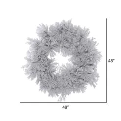 48" Unlit Flocked Alberta Artificial Christmas Wreath -Northlight Shop D575317S 2