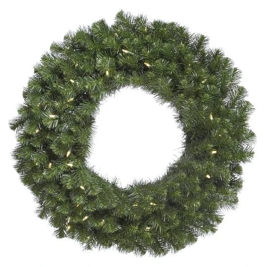42" Warm White LED Lights Douglas Fir Artificial Christmas Wreath 1 42" Warm White LED Lights Douglas Fir Artificial Christmas Wreath