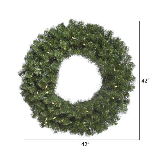 42" Warm White LED Lights Douglas Fir Artificial Christmas Wreath 3 42" Warm White LED Lights Douglas Fir Artificial Christmas Wreath - Image 3