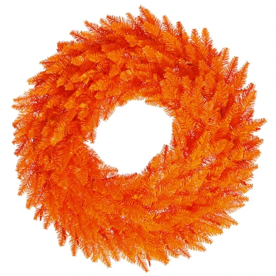 24" Orange Fir Artificial Christmas Wreath 2 24" Orange Fir Artificial Christmas Wreath - Image 2