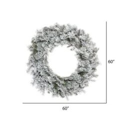 60" Flocked Kiana Artificial Christmas Wreath -Northlight Shop D575407S 2