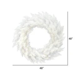 48" Sparkle White Spruce Christmas Wreath -Northlight Shop D575440S 3