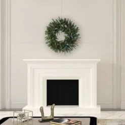 30" Pre-Lit Cashmere Christmas Wreath, Multicolor LED Lights -Northlight Shop D575443S 2