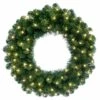 30" Oregon Fir Christmas Wreath, Warm White LED Lights