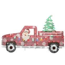 27'' Pre-Lit Santa In Red Truck Decoration