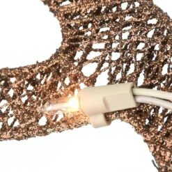 Champagne Reindeer And Sleigh With Clear Lights Decoration 10 Champagne Reindeer And Sleigh With Clear Lights Decoration -Northlight Shop D619779S 13