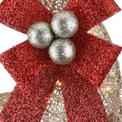 Champagne Reindeer And Sleigh With Clear Lights Decoration 11 Champagne Reindeer And Sleigh With Clear Lights Decoration -Northlight Shop D619779S 14