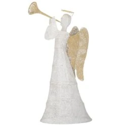 60'' Trumpeting White Angel With Multicolor LED Lights Decoration -Northlight Shop D619780S 15