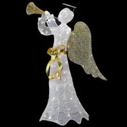51" Pre-Lit LED Gold & White Trumpeting Angel -Northlight Shop D619795S 16