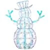 48" Pre-Lit Iridescent Snowman