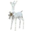 36" Pre-Lit Glittered Fawn