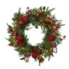 Glitzhome® 24" Pre-Lit Ornament, Berry, Holly & Pine Wreath