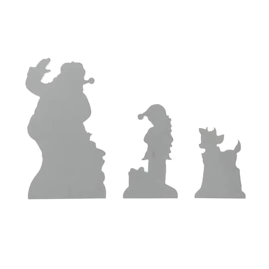 Glitzhome® Wooden Christmas Santa, Elf & Reindeer Table Décor Set 8 Glitzhome® Wooden Christmas Santa, Elf & Reindeer Table Décor Set - Image 8