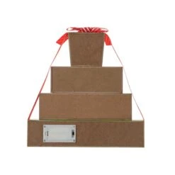 Glitzhome® 12" Lighted Wooden Christmas Gift Block Table Décor -Northlight Shop D652311S 8