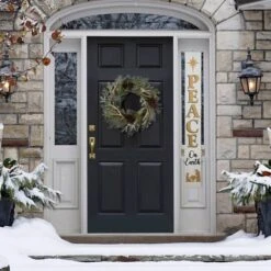 Glitzhome® 60'' PEACE Nativity Wooden Porch Sign -Northlight Shop D652319S 5