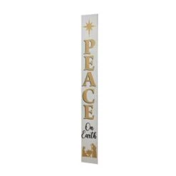 Glitzhome® 60'' PEACE Nativity Wooden Porch Sign -Northlight Shop D652319S 6