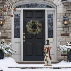 Glitzhome® 36'' Lighted Wooden Snowman Porch Décor -Northlight Shop D652321S 4