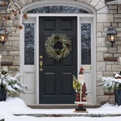 Glitzhome® 36'' Lighted Wooden Santa Porch Décor -Northlight Shop D652322S 4