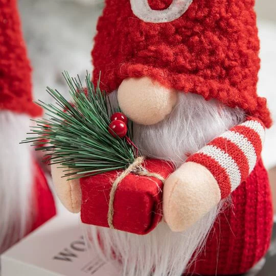 Glitzhome® JOY Christmas Gnome Fabric Décor, 3ct. 7 Glitzhome® JOY Christmas Gnome Fabric Décor, 3ct. - Image 7