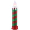 24" Red & Green Blow Mold Stripe Candle