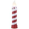 24" Red & White Blow Mold Stripe Candle