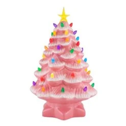 14" Pink Nostalgic Christmas Tree