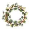 24" Pre-Lit Twinkling LED Glitter Accent Wreath