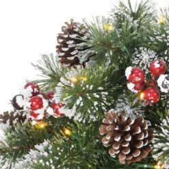 18" Pre-Lit LED Snowy Urn Filler -Northlight Shop D659672S 2