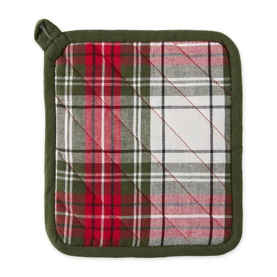 DII® Christmas Plaid Oven Mitt & Potholder Set 4 DII® Christmas Plaid Oven Mitt & Potholder Set - Image 4