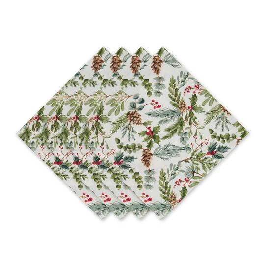 DII® Heritage Holiday Sprigs Printed Napkin Set, 4ct. 2 DII® Heritage Holiday Sprigs Printed Napkin Set, 4ct. - Image 2