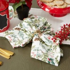 DII® Heritage Holiday Sprigs Printed Napkin Set, 4ct. 11 DII® Heritage Holiday Sprigs Printed Napkin Set, 4ct. -Northlight Shop D662317S 5