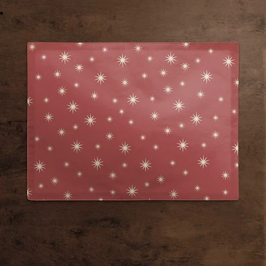 Red Twinkle Cotton Twill Placemat 3 Red Twinkle Cotton Twill Placemat - Image 3