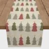 72" Cream Tree Pattern Cotton Twill Runner