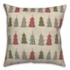 Cream Tree Pattern Throw Pillow