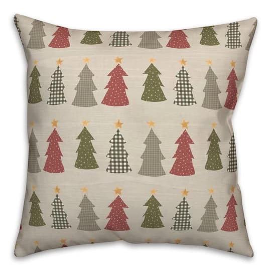 Cream Tree Pattern Throw Pillow 3 Cream Tree Pattern Throw Pillow - Image 3