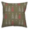 Green Tree Pattern Throw Pillow