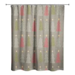 Gray Tree Pattern Shower Curtain 4 Gray Tree Pattern Shower Curtain -Northlight Shop D662553S 1 1