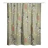 Green Tree & Globe Pattern Shower Curtain