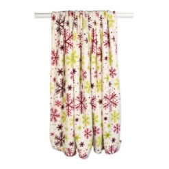 DII® Holiday 2-Pack Snowflake Plush Fleece Blanket -Northlight Shop D662962S 3