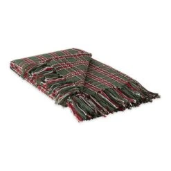 DII® O Christmas Tree Plaid Recycled Cotton Throw 7 DII® O Christmas Tree Plaid Recycled Cotton Throw -Northlight Shop D663092S 1 1