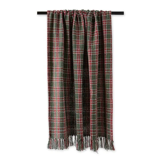 DII® O Christmas Tree Plaid Recycled Cotton Throw 3 DII® O Christmas Tree Plaid Recycled Cotton Throw - Image 3