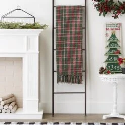 DII® O Christmas Tree Plaid Recycled Cotton Throw 10 DII® O Christmas Tree Plaid Recycled Cotton Throw -Northlight Shop D663092S 4