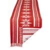 DII® 72" Nordic Snowflake Stripe Jacquard Table Runner